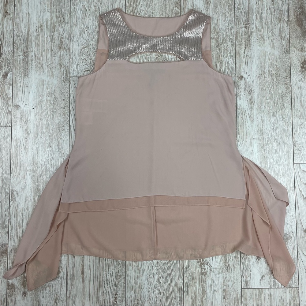 BCBGMaxAzria S Blush Pink Blouse